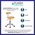 thumbnail image 4 of Flash Furniture Vibrant Orange and Chrome Swivel Task Office Chair with Tractor Seat, 4 of 13