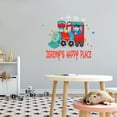 thumbnail image 2 of Personalized Name Cartoon Wall Decal Kid in Train Driving it Custom Name Bedroom Wall Decal for boys and girls Train Themed Kids Room Décor - Size: 10 In x 9 In, 2 of 5