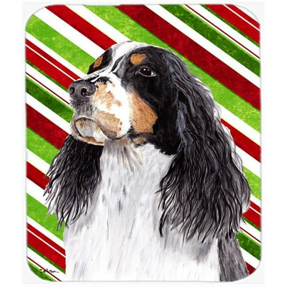 Springer Spaniel Candy Cane Holiday Christmas Mouse Pad, Hot Pad or Trivet