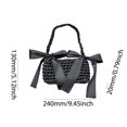 thumbnail image 3 of Bolso Punto Ganchillo Con Lazo para Mujer Hombro Color Sólido Ir Compras (), 3 of 3