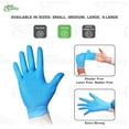 thumbnail image 3 of EcoQuality Medium Nitrile Exam Gloves - Disposable, Latex Rubber Free, Powder Free, Medical Exam Gloves, Non Sterile, Food Safe, 4 Mil, Indigo Color, Convenient Dispenser (500), 3 of 4