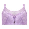 thumbnail image 2 of Lilgiuy Women's Stretch Plus Size Sports Bra Underwear Yoga Hollow Out Bra Intimates，Purple，M 2022 Fall Winter, 2 of 3