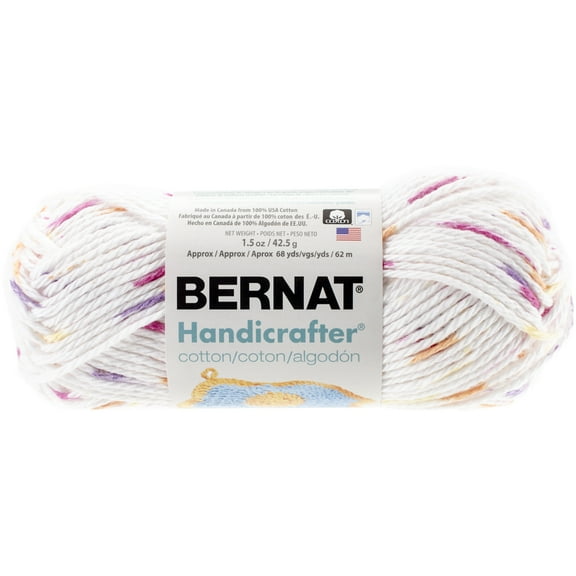 Bernat® Handi Cotton sb™ #4 Worsted (Medium) Cotton Yarn, Floral Prints 1.76oz/50g 80 Yards
