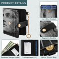 thumbnail image 5 of Small Wallet For Women Bifold Leather Pocket Coin Credit Card Holder With RFID Blocking Black&white Mosaics, 5 of 6