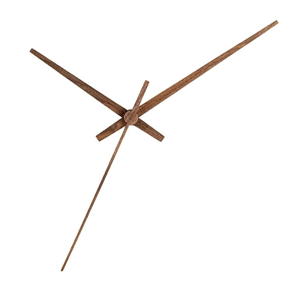 Farfi 3Pcs/Set Clock Hands Solid Wood High Torque Repair Parts with Copper Cover DIY Wall Clock Pointers for Home (Type J)