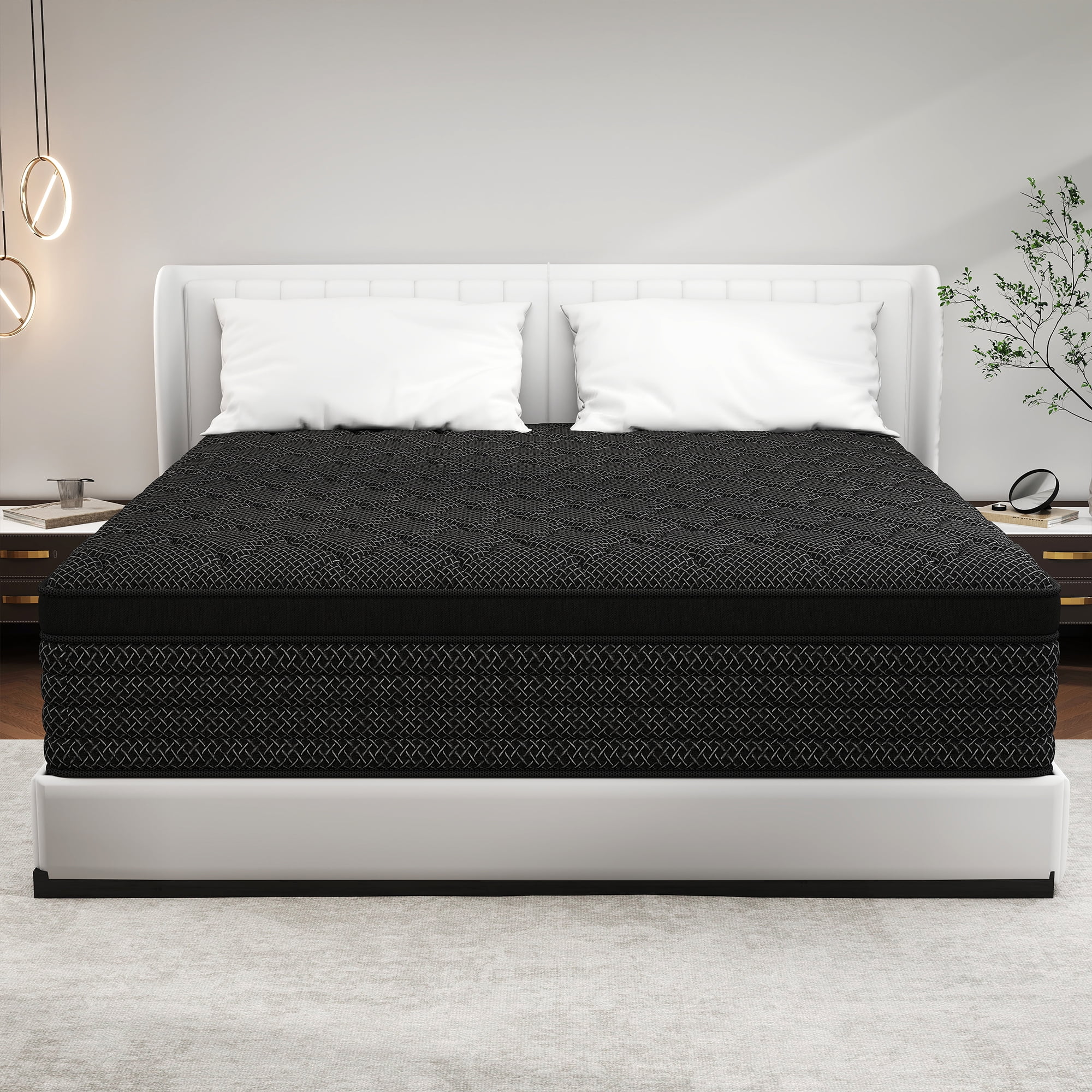 Full Mattress,Yilicy 14 inch Hybrid Mattress in a Box with Memory Foam and Pocket Spring, Breathable Construction, Medium