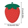 thumbnail image 2 of Dog Licking Mat Silicone Dog Mat 8 X 6 Inch Strawberry Shaped Slow Feeder Dog Sculpted Piece for Small Dogs Relaxation Relief Pet Licking Pad Red 1 Pack, 2 of 3