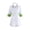 Light Green, variant on Women's Medical Scrub Dress Uniforms 3/4 Sleeve V-Neck Nurse Work Dress with Pockets Breathable Nurse Costume Spa Beauty Salon Uniform for Healthcare Workers Gray XXL