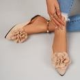 thumbnail image 6 of Tawop Womens Slippers Women's Fashionable Casual Mules Spring and Summer Round Toe Flat Slippers Shoes, 6 of 9