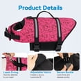 thumbnail image 3 of Supet Ripstop Dog Life Jacket, Durable Pet Flotation Vest with Adjustable Straps and Rescue Handle for Dogs Swimming, Boating and Water Activities, 3 of 8