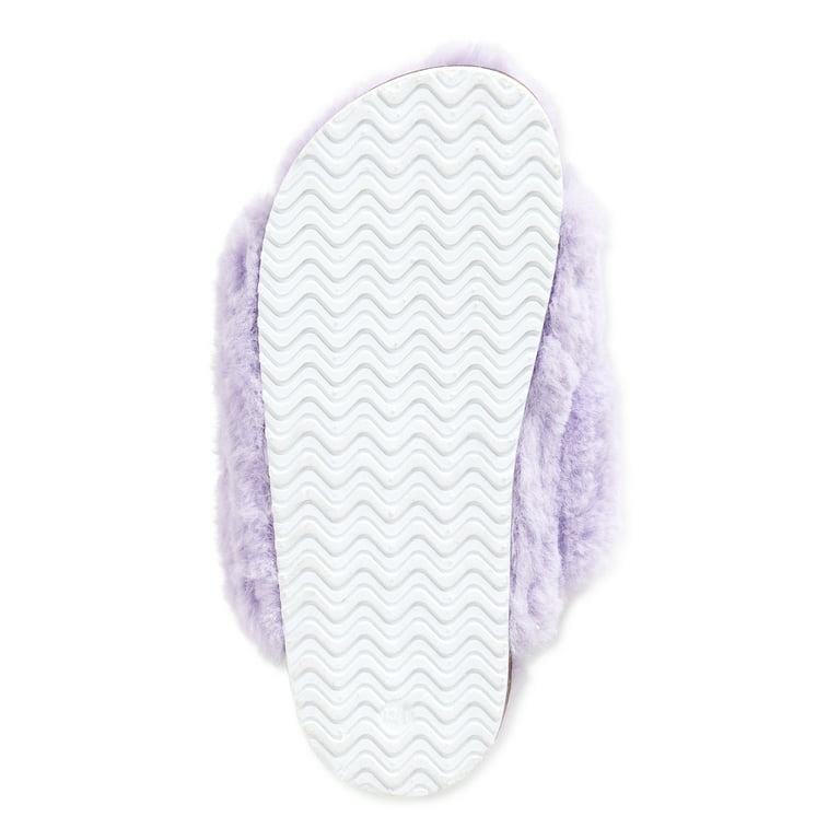 Light purple best sale fur slides