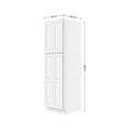 thumbnail image 5 of Furinno Shaker Utility Kitchen Cabinets with 2-Doors, Ready to Assemble, 24 D x 24 W x 90 H, White, 5 of 8