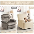 thumbnail image 4 of TAOCOCO Stretch Armchair Reclining Slipcovers, Solid Jacquard 4-Pieces Recliner Chair Covers Beige, 4 of 9