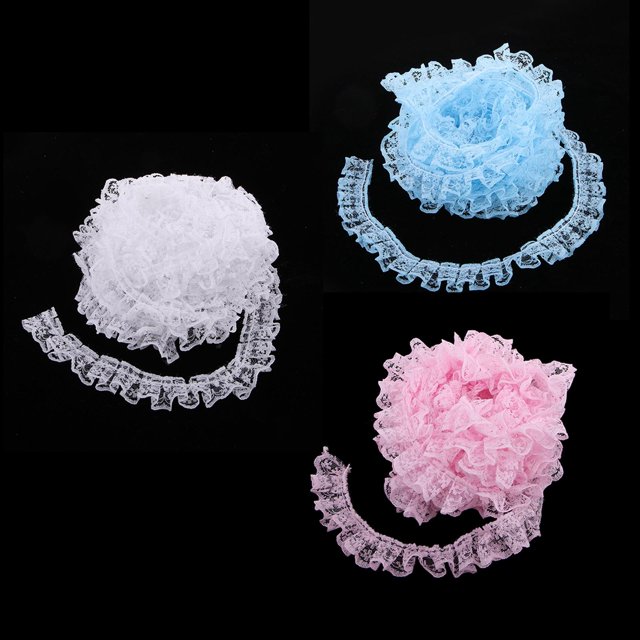 Cinta de adorno de encaje,Cinta de encaje Adorno de encaje floral Encaje elástico,Boda nupcial decoración encaje ajuste DIY cinta,Ribete de encaje elástico de cinta de encaje de Macarena Cinta de adorno de encaje