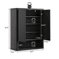 thumbnail image 3 of SICOTAS Black Modern Shoe Storage Cabinet,20 Pairs Fluted Shoe Organizer with 6 Tier and 2 Door, 44.9" Tall Shoe Cabinet for Enterway Hallway Corridor Living Room, 3 of 10