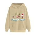 thumbnail image 5 of Lenago Fashion Women's Printing Long Sleeve Pocket Casual Pullover Shirt Blouse, 5 of 6