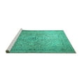 thumbnail image 2 of Ahgly Company Machine Washable Indoor Rectangle Persian Turquoise Blue Traditional Area Rugs, 2' x 3', 2 of 4
