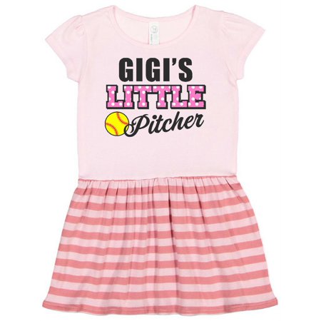 

Inktastic Gigis Little Pitcher Softball Gift Toddler Girl Dress