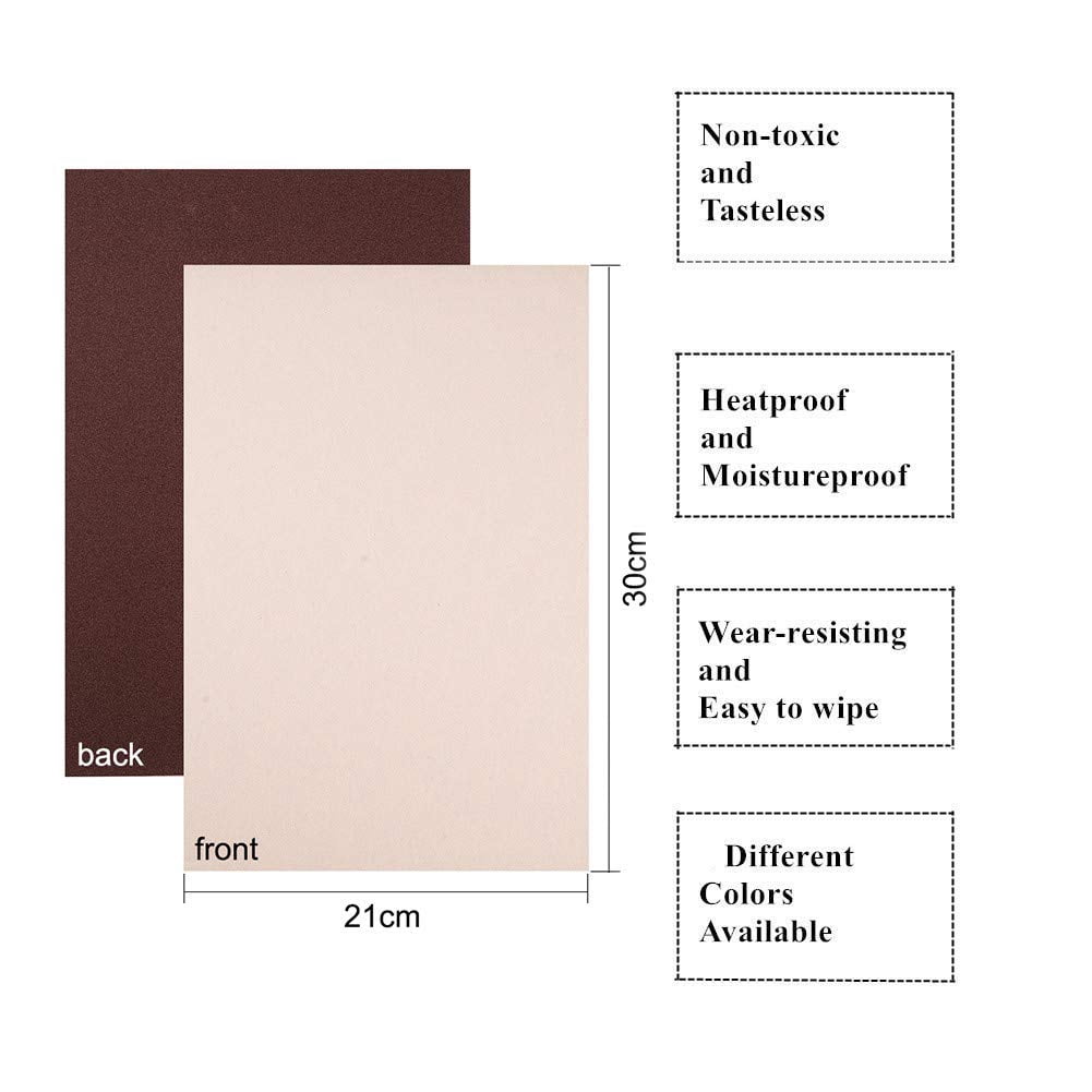 20PCS Velvet (Brown) Fabric Sticky Back Sheets A4 Sheet (8.3" x 11.8") Self-Adhesive Durable and Water Resistant Multi-Purpose for Christmas Decorations Art Craft Making colorful