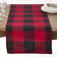 thumbnail image 1 of Saro Lifestyle Buffalo Plaid 16'' x 90'' Cotton Rectangle Table Runner - Red, 1 of 4