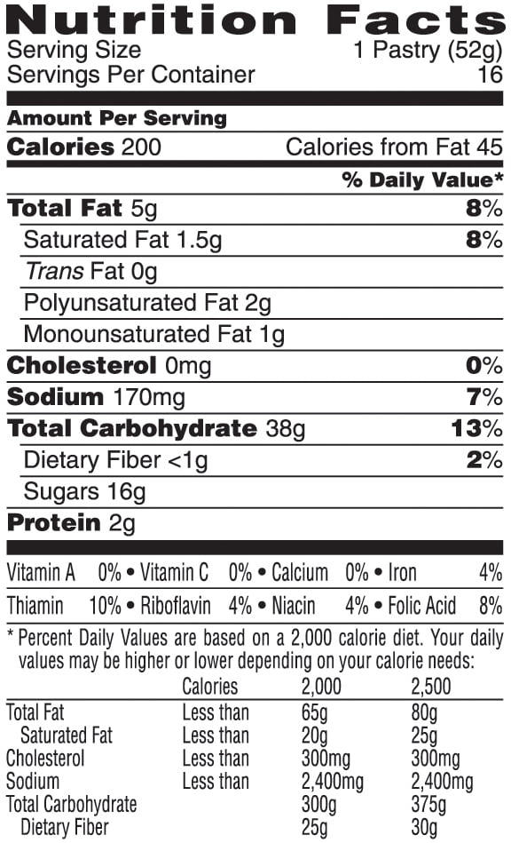 Pop Tart Nutrition Facts Cherry Besto Blog