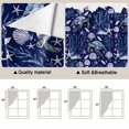 thumbnail image 5 of Swag Valance Curtains for Windows, Coastal Turtle Light Filtering Kitchen Curtains with Rod Pocket, Blue Ocean Starfish Retro Coral Shell Window Treatment Valances for Living Room, 28x36 - 2 PCS, 5 of 9