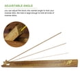 thumbnail image 3 of Porta incienso de madera de bambú para varillas con ángulo ajustable, quemador de incienso con recolector de cenizas, 3 of 5