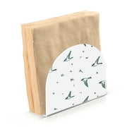 Flying Birds Pattern Thick U Shape Acrylic Napkin Holder Non Slip Space Saving for Kitchen
