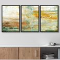 thumbnail image 3 of wall26 Framed Canvas Print Wall Art Set Green &amp; Orange Paint Stroke Display Abstract Shapes Illustrations Modern Art Bohemian Multicolor Ultra for Living Room, Bedroom, Office - 16"x24", 3 of 5