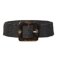 thumbnail image 1 of BeQeuewll Retro Woven Belt for Lady Stylish Wide Straw Belt Carved Buckle, 1 of 3