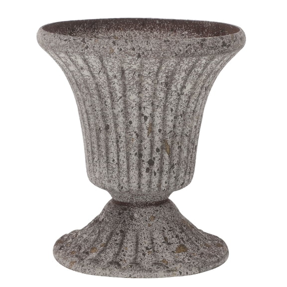 HONMEET Grey Iron Grave Flower Vase Headstone Flower Holder for Cemetery Memorial Decoration 1 Set