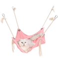 thumbnail image 4 of Hamaca Transpirable Para Gatos, Jaula De Algodón, Hamaca Para Gatos, Cama Colgante De Lino Para Gatos, Hamaca Colgante Fresca, Percha Sólida Para Gatos Monstrate EL014238-02, 4 of 6