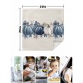 thumbnail image 4 of Fall Blue Pumpkins Cloth Napkins Set of 6 Reusable Dinner Napkins, Thanksgiving Autumn Leaf on Linen Cocktail Napkin Washable Table Napkins for Wedding/Holiday Party/Baby Shower 20"x20", 4 of 7