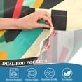 thumbnail image 3 of Yayeee Kitchen Curtains Tier Pair Light Filtering 27"x36" Rod Pocket Short Cafe Window Panel, Geometric Sun, 3 of 7
