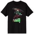 thumbnail image 6 of Demon Slayer: Infinity Castle Tanjiro Striking Pose Men's Black Short Sleeve Tee-6XL, 6 of 7