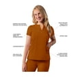 thumbnail image 2 of Adar Addition Scrubs For Women - Notched V-Neck Scrub Top - A6002 - Caramel - XXS, 2 of 7
