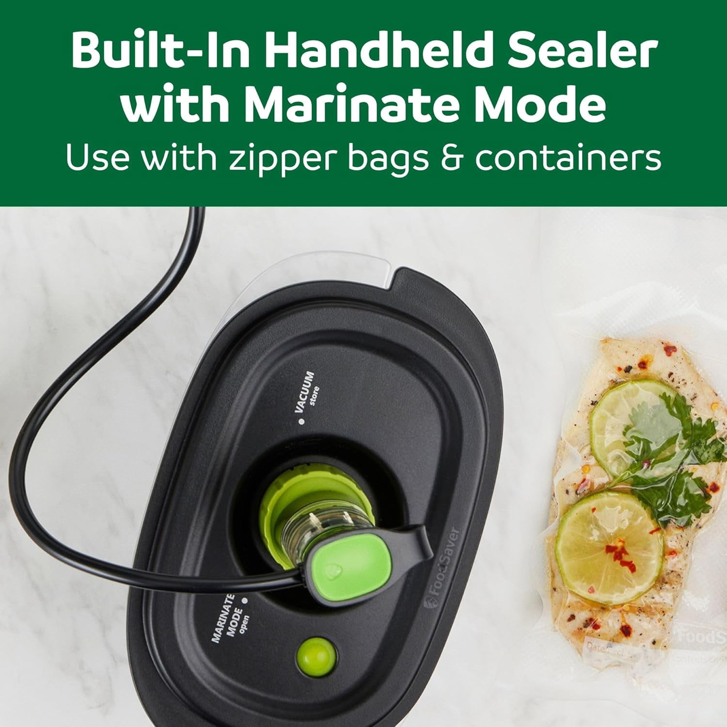 2-in-1 Automatic Vacuum Sealer Machine, Smart Bag & Moisture Detection with Starter Kit