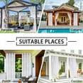 thumbnail image 2 of Outdoor Waterproof Curtains  Outdoor Transparent Curtains (width 52 X Length 84 Inches  White)  1 Panel  Sun-shading  And Sun-proof  Suitable For Courtyards  Outdoor Corridors (with 1 Tie, 2 of 6