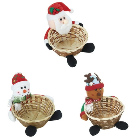 

Merry Christmas Candy Storage Decoration Santa Snowman Storage Desktop Candy Snack Stor Small Christmas Ornament Clarinet Ornament Snowflake Christmas Ornament Christmas Decorations Bundle Random