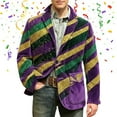 thumbnail image 2 of Mardi Gras blazer for men Corduroy Jacket Carnival Velvet For Formal Events And Business Casual Wear With Modern Tailored Fit And Stylish Design, 2 of 4
