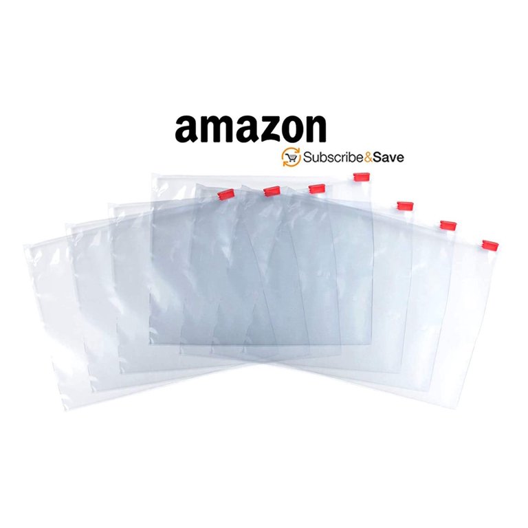 Clear Slider Zipper Bags 16 x 16 Resealable Plastic Bags 3 Mil [50 Pack]
