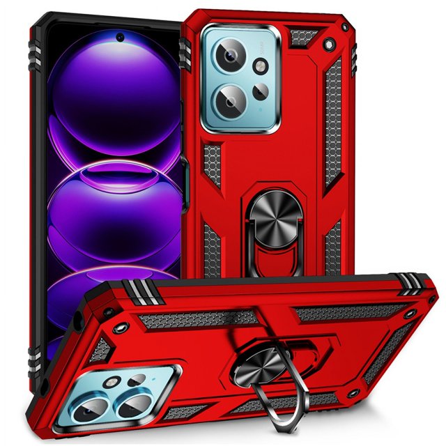 Funda de teléfono para Xiaomi Redmi Note 12 4G Global de Uso Rudo Shockproof + Cristal 9D