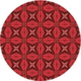 thumbnail image 1 of Ahgly Company Machine Washable Indoor Round Transitional Red Area Rugs, 3' Round, 1 of 7