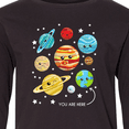thumbnail image 4 of Inktastic Cute Planets, Kawaii Planets, Space, Cosmos, Stars Long Sleeve Youth T-Shirt, 4 of 5