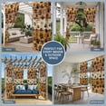thumbnail image 5 of 1 Panel Outdoor Curtains for Patio Waterproof 54"x95" Yellow Brown Weatherproof Privacy Outsides Curtains, Farmhouse Dog Paw Vintage Grommet Thermal Drapes for Cabana Porch Pergola, 5 of 8
