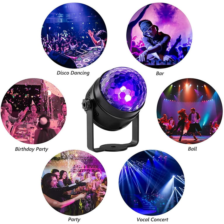 National anthem visitor Indirect Black Light 6W UV Light Disco Ball LED Party Lights Sound Activated with Remote Control DJ Lighting, 7 Modes Stage Par Light for UV Party Halloween Decorations Birthday Party DJ Bar Xmas(2 National anthem visitor Indirect Black Light 6W UV Light Disco Ball LED Party Lights Sound Activated with Remote Control DJ Lighting, 7 Modes Stage Par Light for UV Party Halloween Decorations Birthday Party DJ Bar Xmas(2