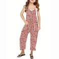 thumbnail image 3 of Jinhomg Fancy Jumpsuits for Girls 2025 Novelty Funny Love Heart Print Overalls Toddler Kids Comfy Onesie Spaghetti Straps Bib Pants with Pockets Holiday Clearance Sale Multicolor 11 Years, 3 of 6