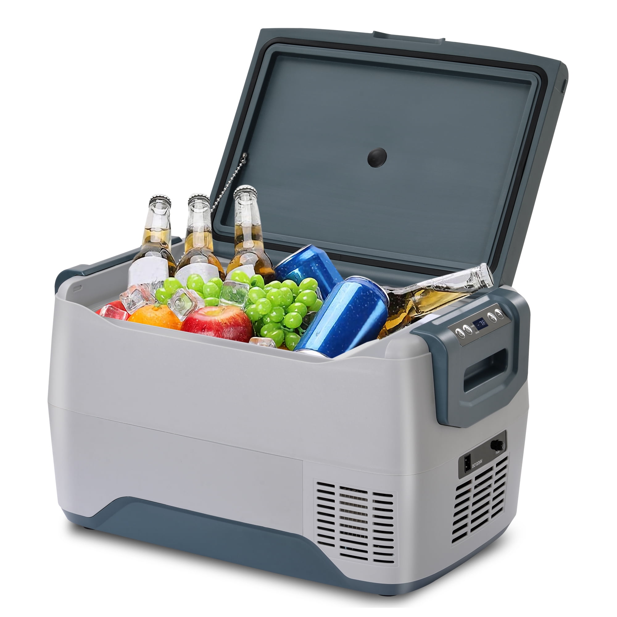 Gray 12V/24V Car Refrigerator Freezer Cooler 18L Car Fridge Compressor For Car 