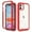 Red, variant on iPhone 11 Case with Built in Screen Protector,Dteck Full-Body Shockproof Rubber Hybrid Protection Crystal Clear PC Back Protective Phone Case Cover for Apple iPhone 11,Pink