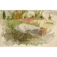 thumbnail image 2 of Edwin Austin Abbey 24x17 Black Ornate Framed Double Matted Museum Art Print Titled: Rocks And&nbsp;Shrubs, 2 of 5